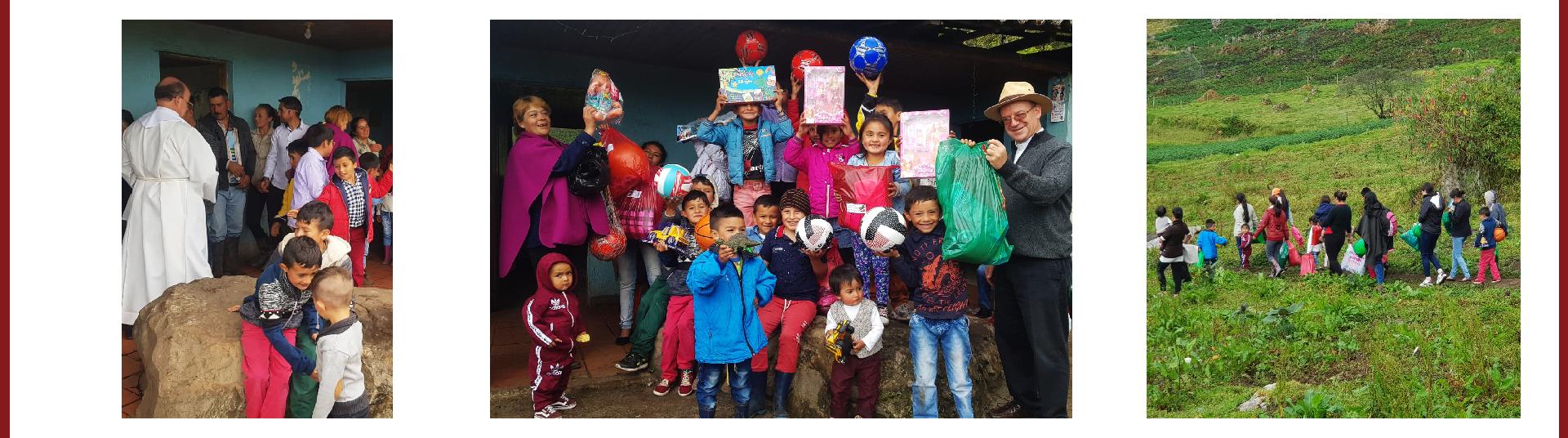 Niños del municipio de Fosca, celebrando la navidad 2018